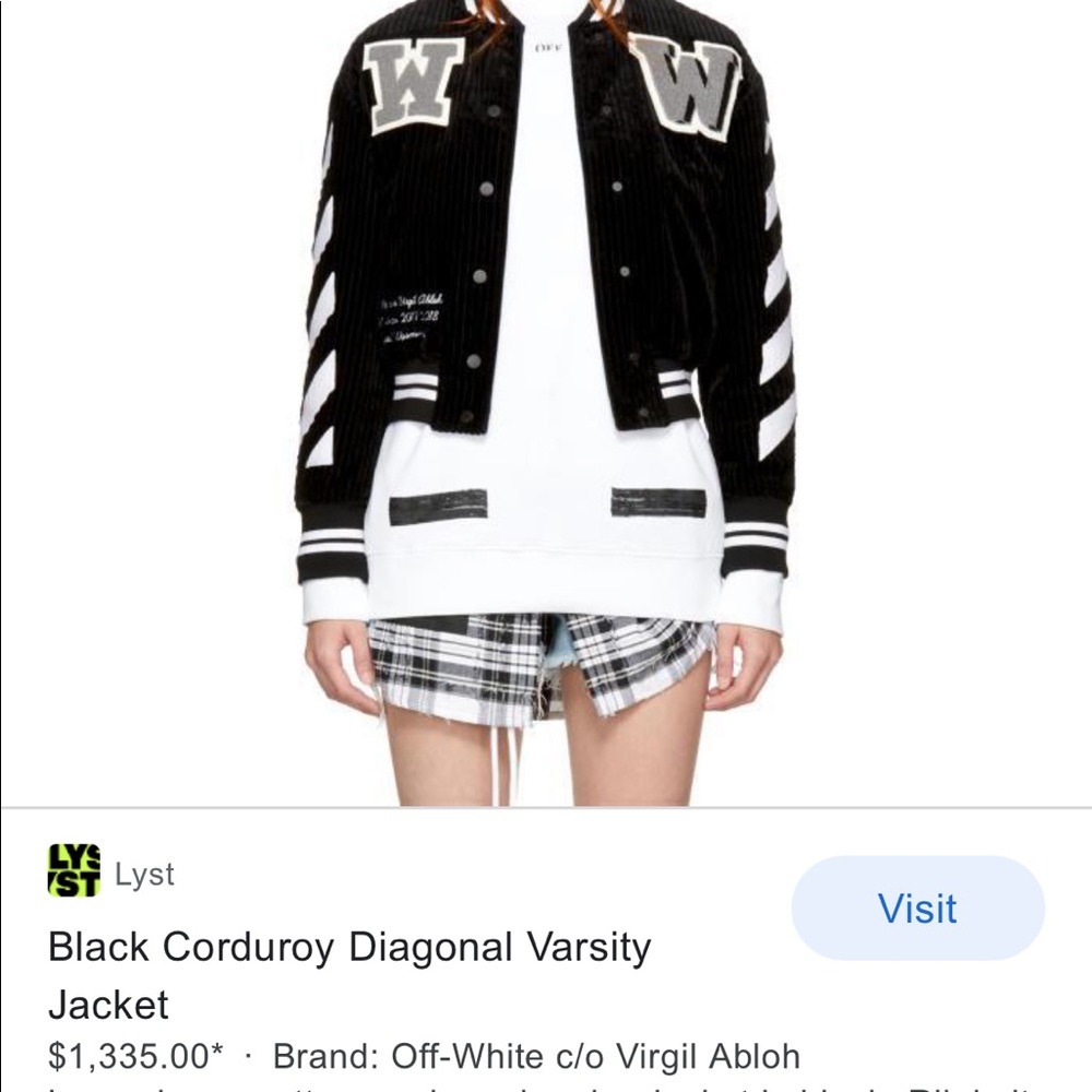 Off White Velvet Bomber